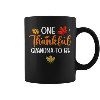 One Thankful Grandma To Be Fall Thanksgiving Pregnancy Coffee Mug - Monsterry UK