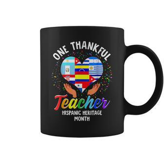 One Thankful Teacher Hispanic Heritage Month Countries Flags Coffee Mug