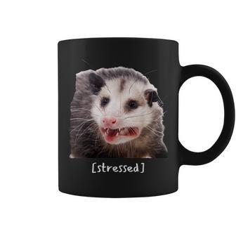 Opossum Stressed Funny Street Cat Meme Men Women Coffee Mug - Seseable