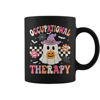 Ot Occupational Therapy Halloween Retro Ghost Ot Halloween Coffee Mug - Seseable
