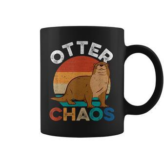 Otter Chaos For Men Women Cute Otter Lover Animal Puns Punny Coffee Mug | Mazezy