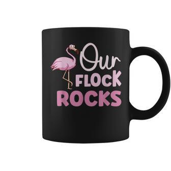 Our Flock Rocks Flamingo Funny Family Matching Vacation Coffee Mug | Mazezy