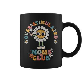 Overstimulated Moms Club Groovy Funny Mothers Day Retro Coffee Mug | Mazezy