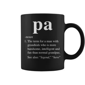 Pa Definition Funny Noun Grandpa Defined Fathers Day Coffee Mug | Mazezy