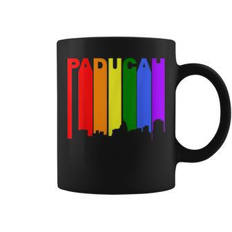 Paducah Kentucky Lgbtq Gay Pride Rainbow Skyline Coffee Mug | Mazezy