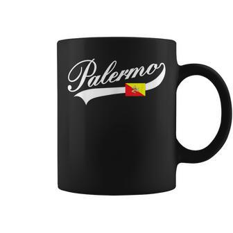 Palermo Sicily Flag Heritage T Coffee Mug | Mazezy