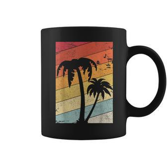 Palm Tree Retro Tropical Beach Coffee Mug | Mazezy