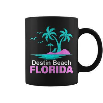 Palm Tree Sunset Summer Vacation Florida Destin Beach Coffee Mug | Mazezy