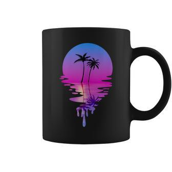 Palm Trees Beach Sunset Beach Lovers Women Men Gifts Coffee Mug | Mazezy