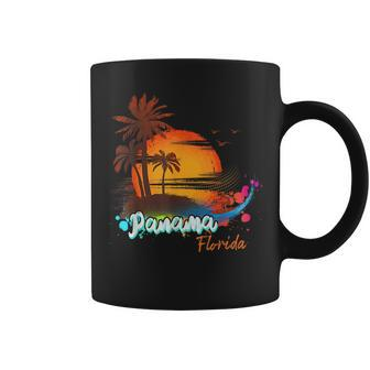 Panama Florida Beach Summer Vacation Palm Trees Sunset Men Florida Gifts & Merchandise Funny Gifts Coffee Mug | Mazezy