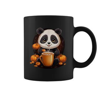 Panda Pumpkin Spice Latte Fall Autumn Halloween Coffee Mug - Monsterry DE