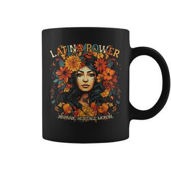 Hispanic Heritage Latina Power Flowers Coffee Mug | Mazezy