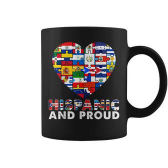 Hispanic And Proud Heart Pride Hispanic Heritage Month Coffee Mug | Mazezy