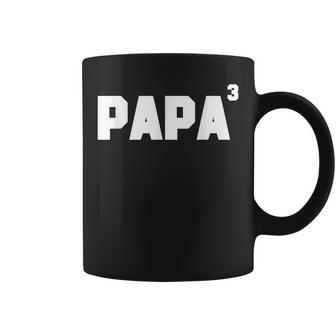 Papa 3 Papa Of Three Triplets Announcement Coffee Mug | Mazezy