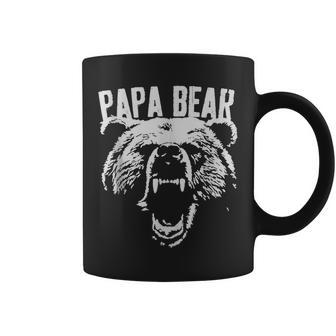 Papa Bear Best Dad Fathers Day Father Pop Men Vintage Coffee Mug - Seseable