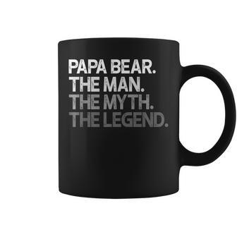 Papa Bear Gift For Dads & Fathers The Man Myth Coffee Mug | Mazezy CA