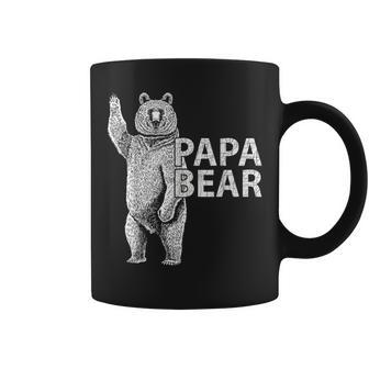 Papa Bear Waved Hello Wearing Cool Fathers Day Coffee Mug | Mazezy