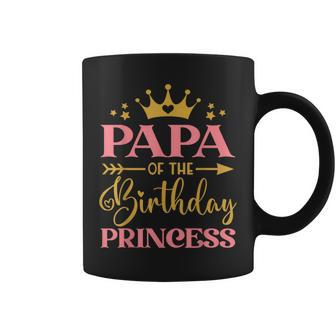 Papa Of The Birthday Princess Themed Family Girl Birthday Coffee Mug - Seseable
