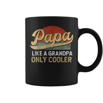 Papa Like A Grandpa Only Cooler Dad Definition Vintage Coffee Mug | Mazezy