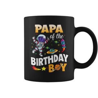 Papa Of The Birthday Boy Space Astronaut Birthday Family Coffee Mug | Mazezy