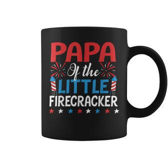 Papa Of The Little Firecracker 4Th Of July Grandpa Gift For Mens Coffee Mug | Mazezy