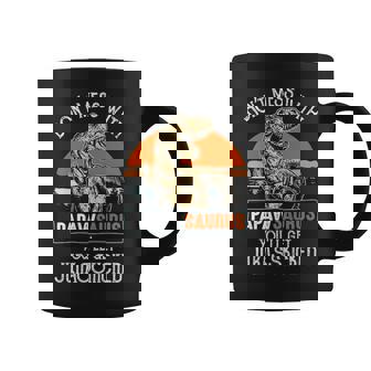 Papaw Grandpa Gift Dont Mess With Papawsaurus Coffee Mug - Seseable