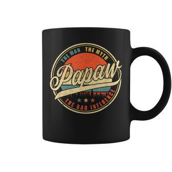 Papaw Retro Vintage Funny Papaw Fathers Day Gift Grandpa Coffee Mug | Mazezy