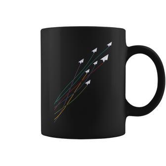 Paper Airplane Flying Colorful Paper Plane Master Origami Coffee Mug | Mazezy