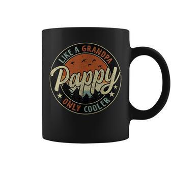 Pappy Like A Grandpa Only Cooler Retro For Fathers Day Coffee Mug | Mazezy