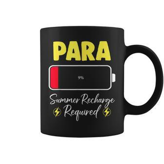 Paraprofessional Summer Recharge Required Last Day School Coffee Mug | Mazezy