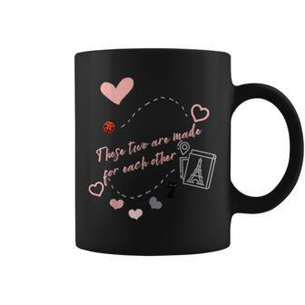 Paris Cat These Two Are Made For Each Other Ladybug Coffee Mug | Mazezy