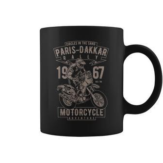 Paris Dakkar Rally 1967 Motorcycle Adventures Biker Rider Coffee Mug | Mazezy