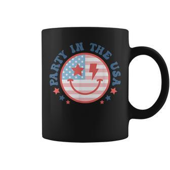 Party In The Usa 4Th Of July Preppy Smile Aesthetic Coffee Mug - Seseable