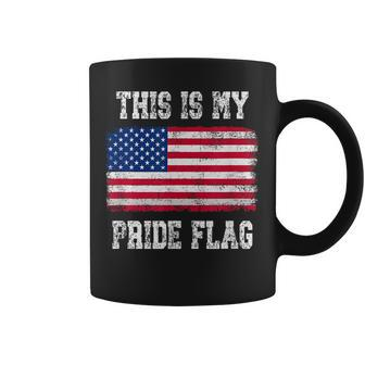 Patriotic American This Is My Pride Flag Usa Patriotic Funny Gifts Coffee Mug | Mazezy