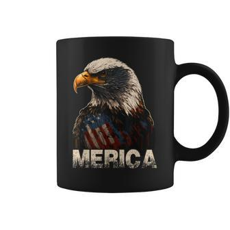Patriotic Bald Eagle 4Th Of July Usa American Flag  Coffee Mug