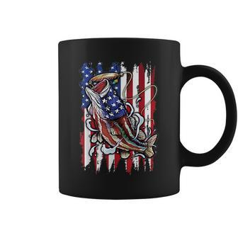 Patriotic Bass Fishing 4Th Of July Usa Flag Men Women Patriotic Funny Gifts Coffee Mug | Mazezy
