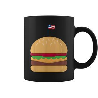 Patriotic Cheese Burger 4Th July Independence Day Coffee Mug | Mazezy