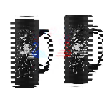 Patriotic Flamingo Firework Red White Blue 4Th Of July Women Patriotic Funny Gifts Coffee Mug | Mazezy