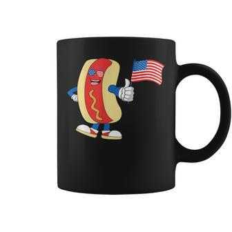 Patriotic Hot Dog American Flag Usa Funny 4Th Of July Fourth Patriotic Funny Gifts Coffee Mug | Mazezy