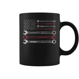 Patriotic Mechanic Flag American Car Repairman Gift Usa Flag Gift For Mens Coffee Mug | Mazezy AU