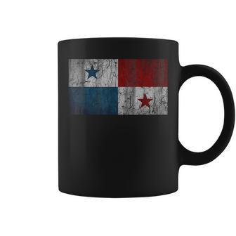 Patriotic Retro Flag Of Panama Distressed Coffee Mug | Mazezy
