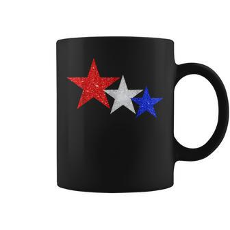 Patriotic Stars Sparkle Red White Blue American 4Th Of July Coffee Mug | Mazezy