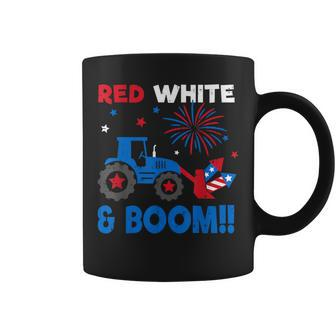 Patriotic Tractor Farm 4Th Of July Boy Kids Toddlers Coffee Mug | Mazezy