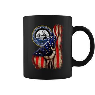Patriotic Uss John F Kennedy Cvn79 American Flag Coffee Mug - Thegiftio UK