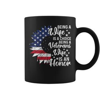 Patriotic Veterans Day Being A Veterans Wife Is An Honor Coffee Mug - Monsterry