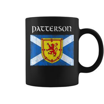 Patterson Scottish Clan Name Gift Scotland Flag Festival Coffee Mug | Mazezy