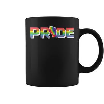 Peace Fist Hand Pride Rainbow Gay Love Men Women Lgbtq Coffee Mug | Mazezy