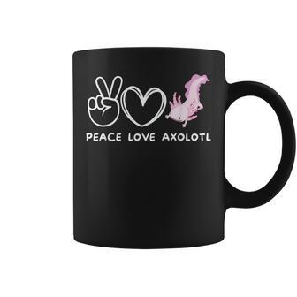 Peace Love Axolotl Retro Axolotl Lover Coffee Mug - Seseable