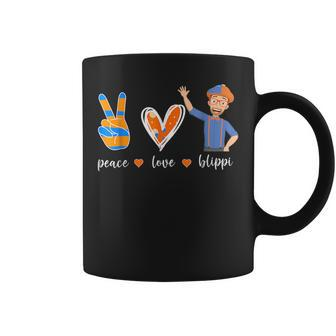 Peace Love Blippis Funny Lover For Men Woman Kids Coffee Mug | Mazezy CA