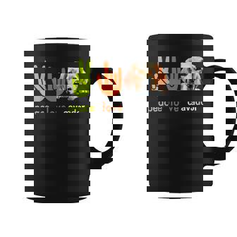 Peace Love Cavador Dog My Dogs Are My Cardio Coffee Mug | Mazezy
